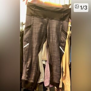 lululemon athletica Charcoal and Black Capris